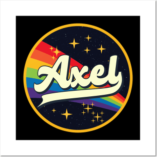 Axel // Rainbow In Space Vintage Style Posters and Art